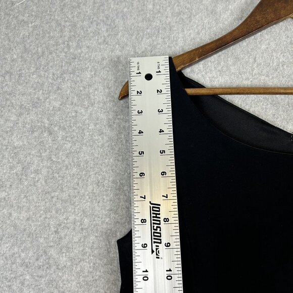 Chico's Sheath Dress Women's 1 Black Sleeveless Lined Minimalist Stretch Career - Picture 2 of 9